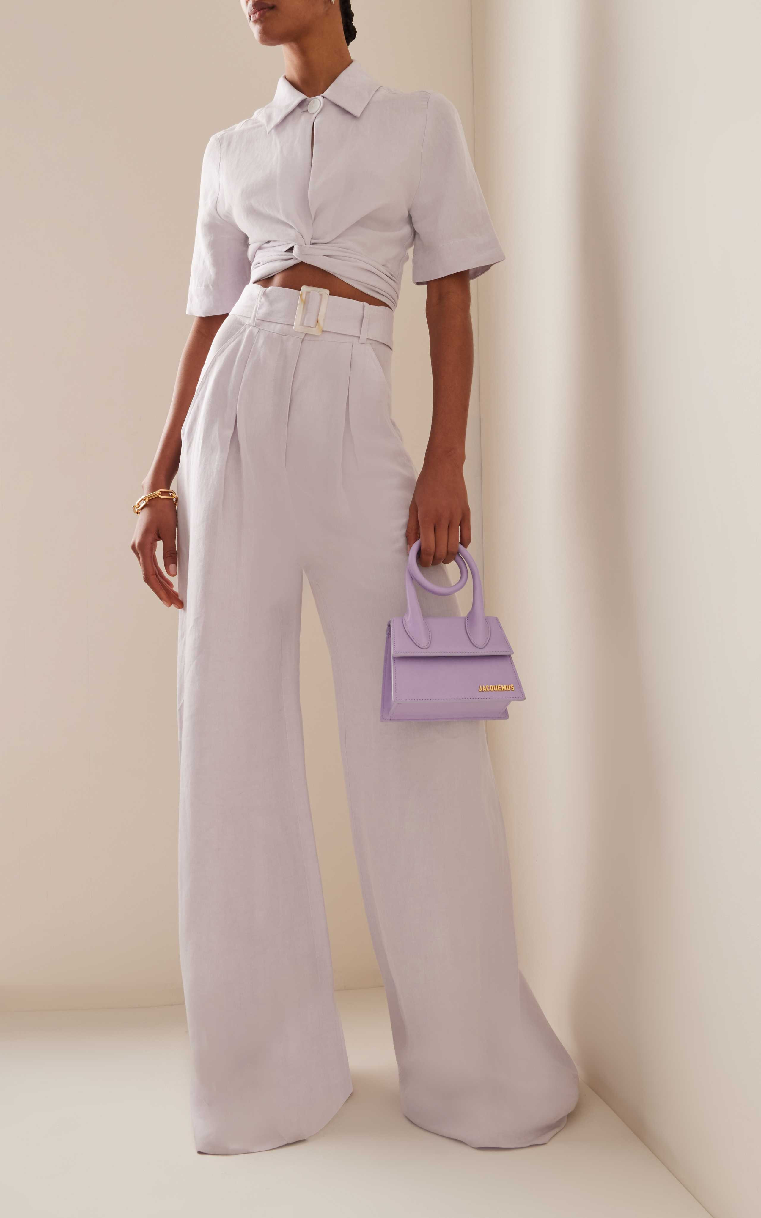 Pleated Linen-Blend Wide-Leg Pants | Moda Operandi (Global)