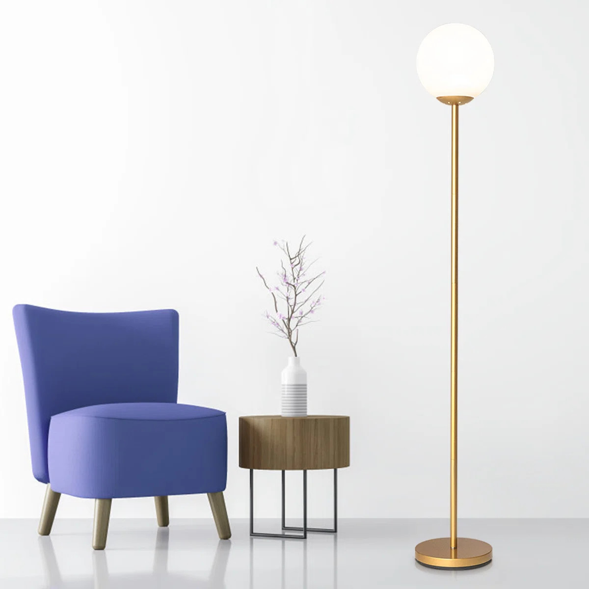 Telesphoros 65'' Gold Traditional Floor Lamp | Wayfair North America