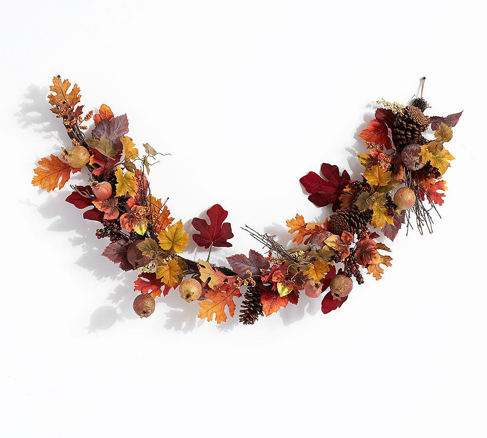 Faux Pomegranate & Pinecone Wreath & Garland | Pottery Barn (US)