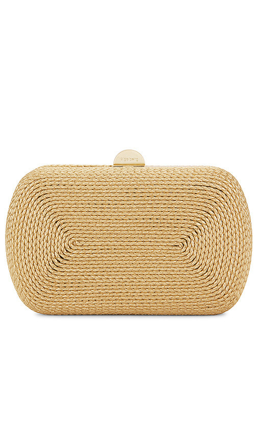 olga berg Martina Coiled Rope Clutch in Metallic Gold. | Revolve Clothing (Global)
