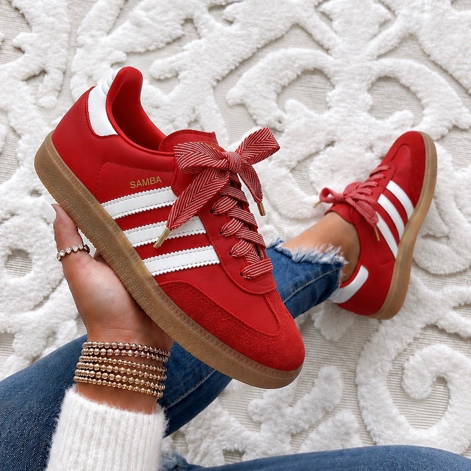 Adidas red samba sneakers run true to size