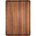 AZRHOM Small Walnut Wood Cutting Board for Kitchen 12x8 in (Gift Box) with Juice Groove Handles N... | Amazon (US)