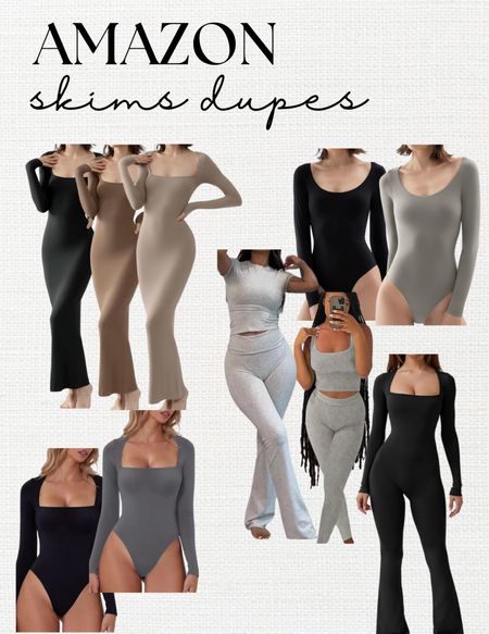 skims dupes, amazon best dupes , loungewear, affordable loungewear, bodysuit, skims, baddie outfit inspo, square neck bodysuits, plus size loungewear 

#LTKstyletip #LTKplussize