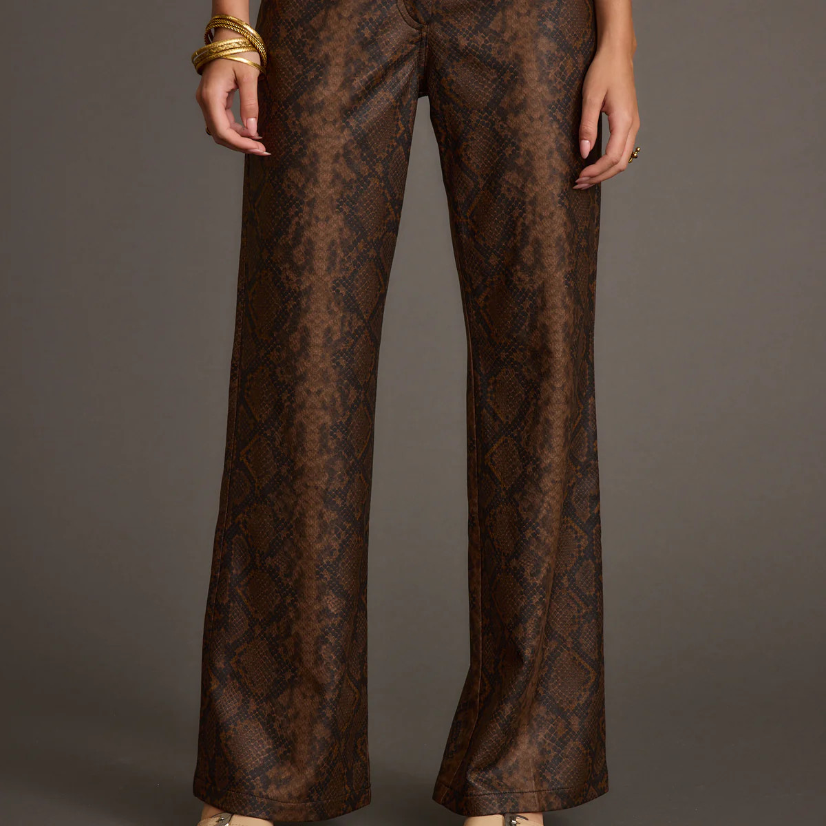 Viper Room Snake Print Vegan Leather Pants | 12th Tribe