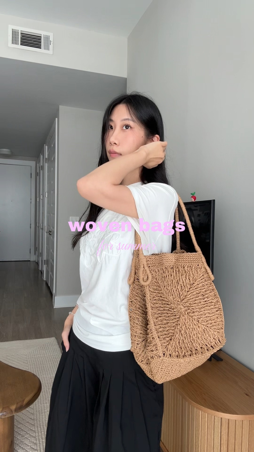 my woven bag rotation for summerrrr !! 🤍

#LTKootd