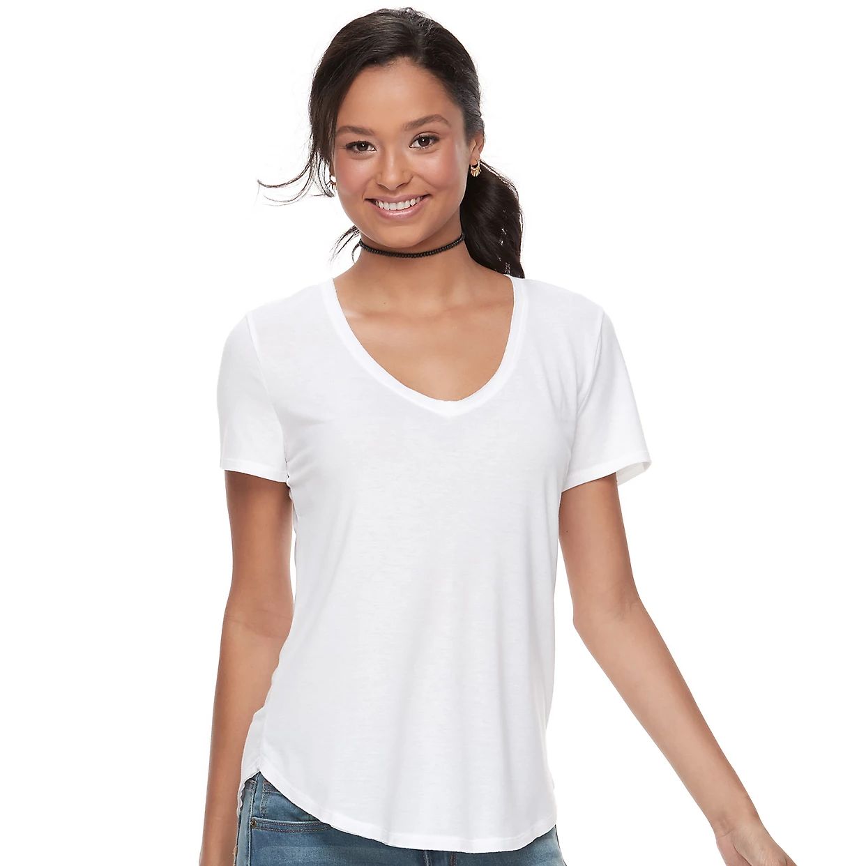 Juniors' SO® Favorite V- Neck Tee | Kohl's