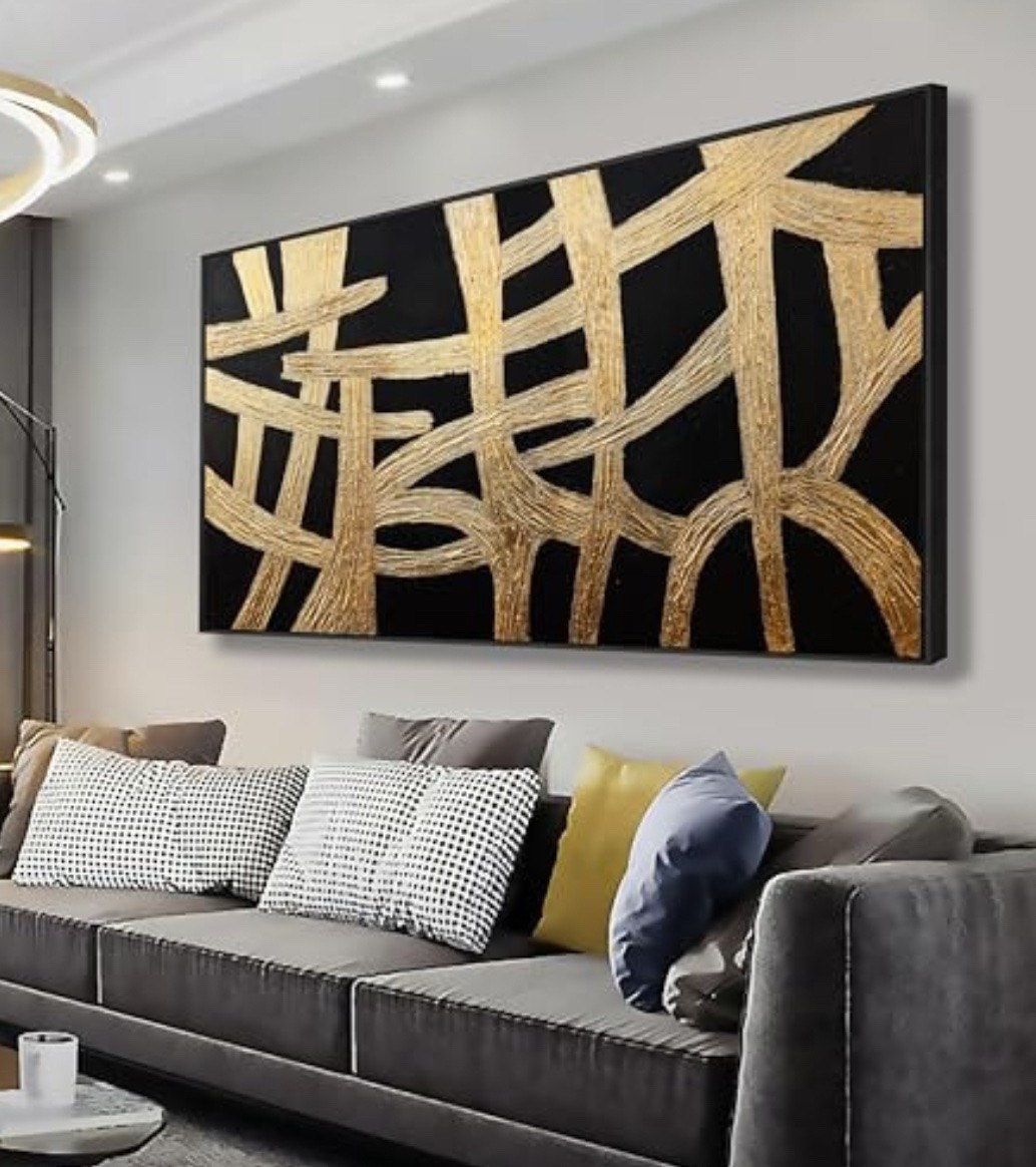 Modern Wall Art 🖤💛🖤

#LTKHome #LTKWedding