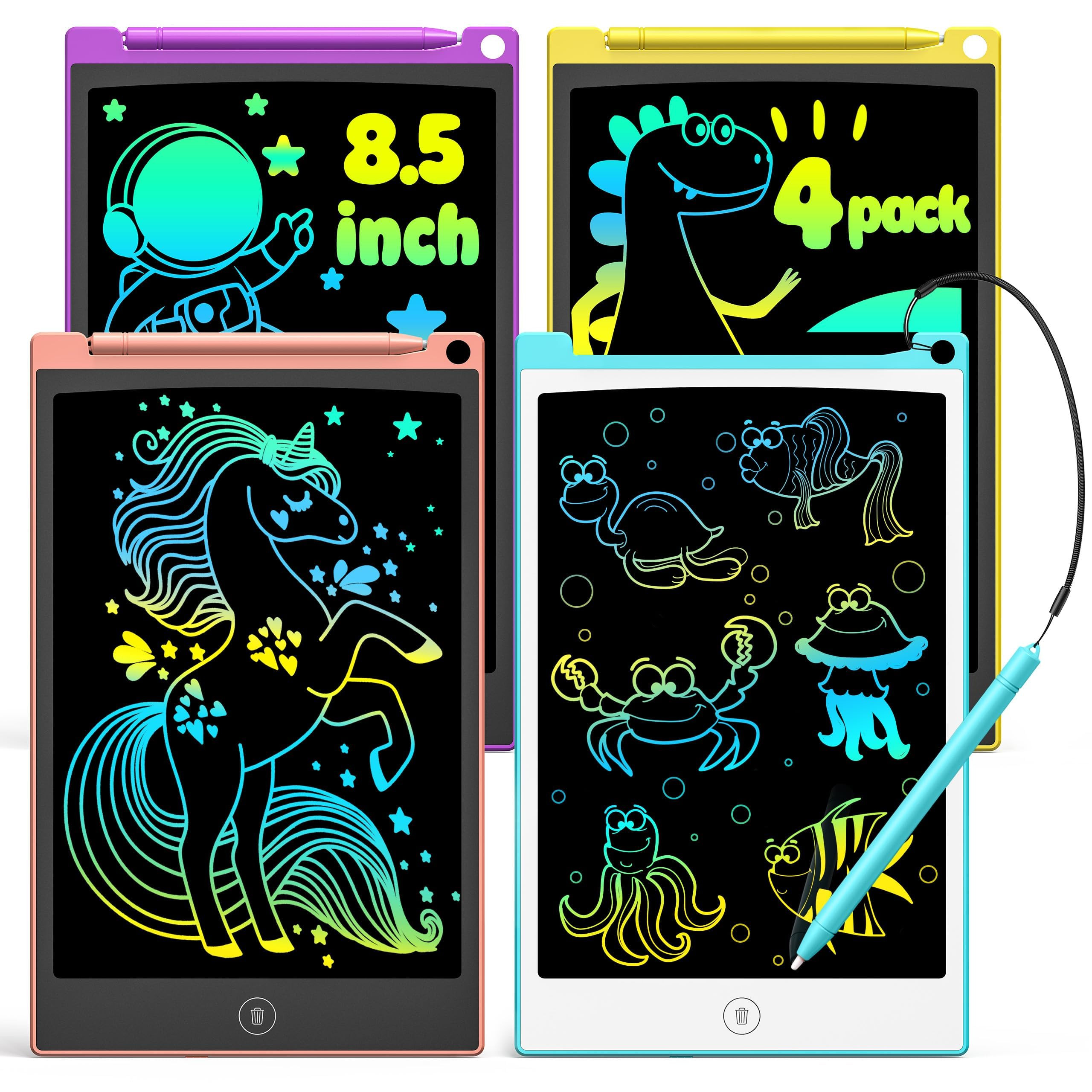 TECJOE 4 Pack LCD Writing Tablet, 8.5 Inch Colorful Doodle Board Drawing Tablet for Kids, Kids Tr... | Amazon (US)