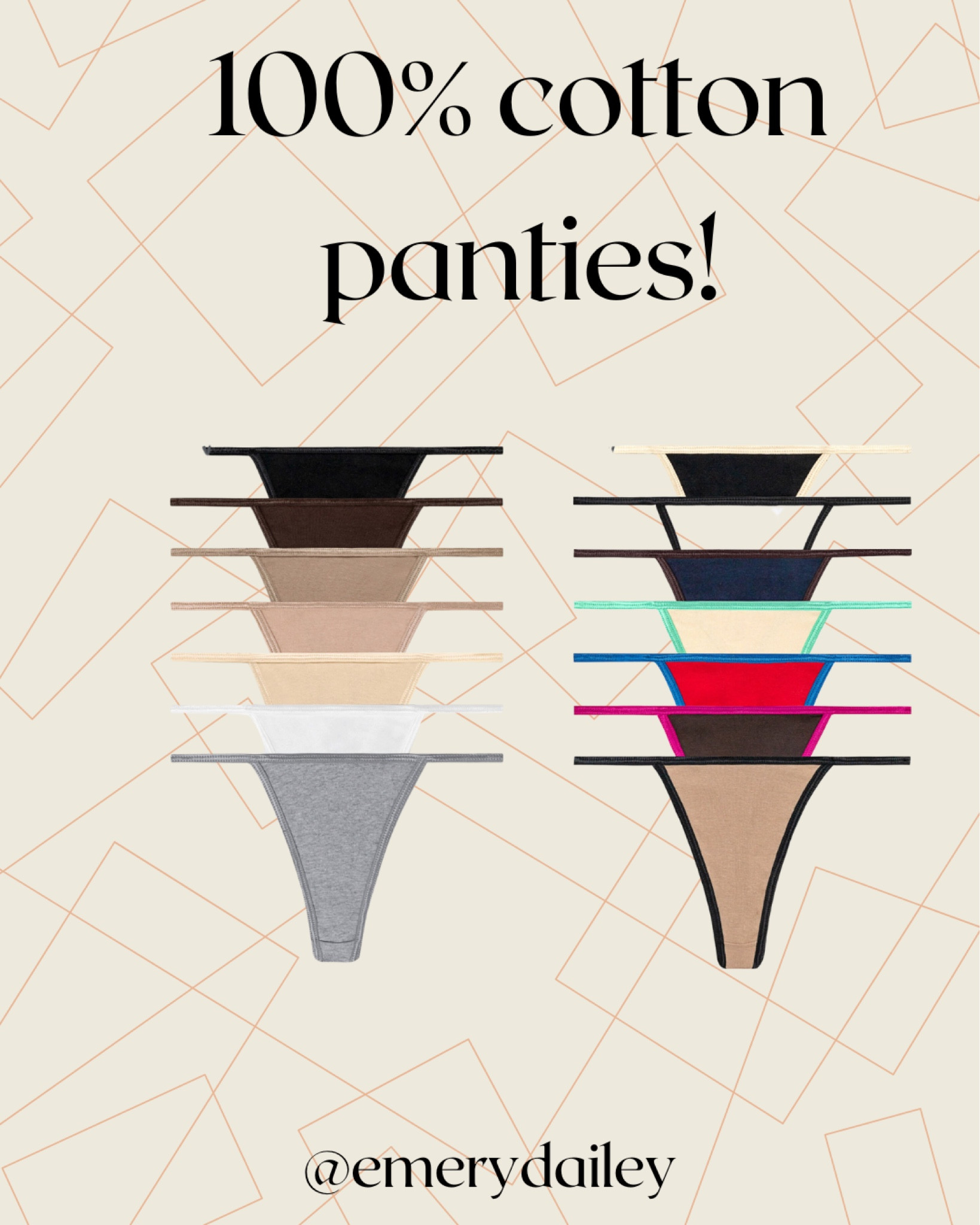 100% cotton panty option 

low tox | 100% cotton | women’s underwear | thongs | panties 

#LTKSaleAlert #LTKStyleTip #LTKFindsUnder100