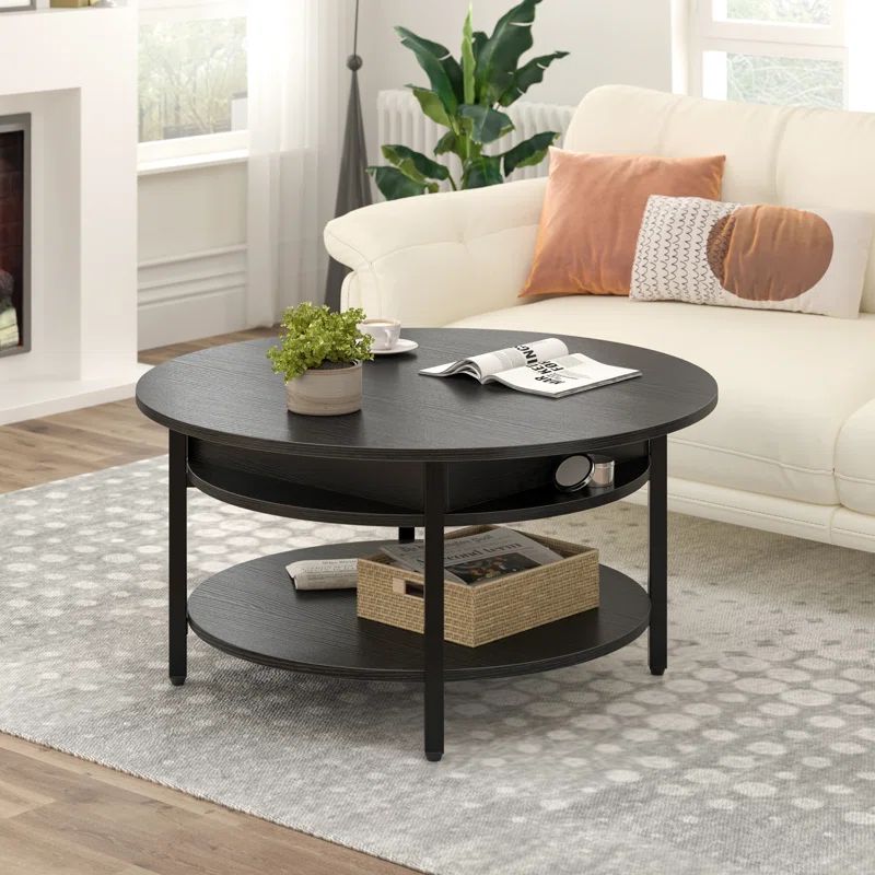 17 Stories Wynny 36"W Lift Top Coffee Table with Storage, Round Wood Cocktail Table & Reviews | W... | Wayfair North America