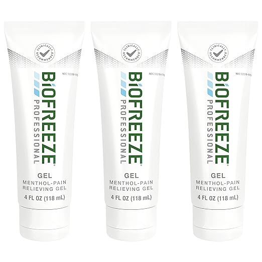 Biofreeze Professional Gel Menthol Pain Relieving Gel 4 FL OZ Tube (Pack Of 3) For Pain Relief As... | Amazon (US)
