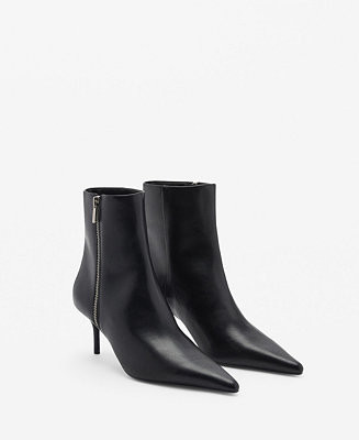 Mango Women's Zipper Detail Pointed Boots - Macy's | Macy's