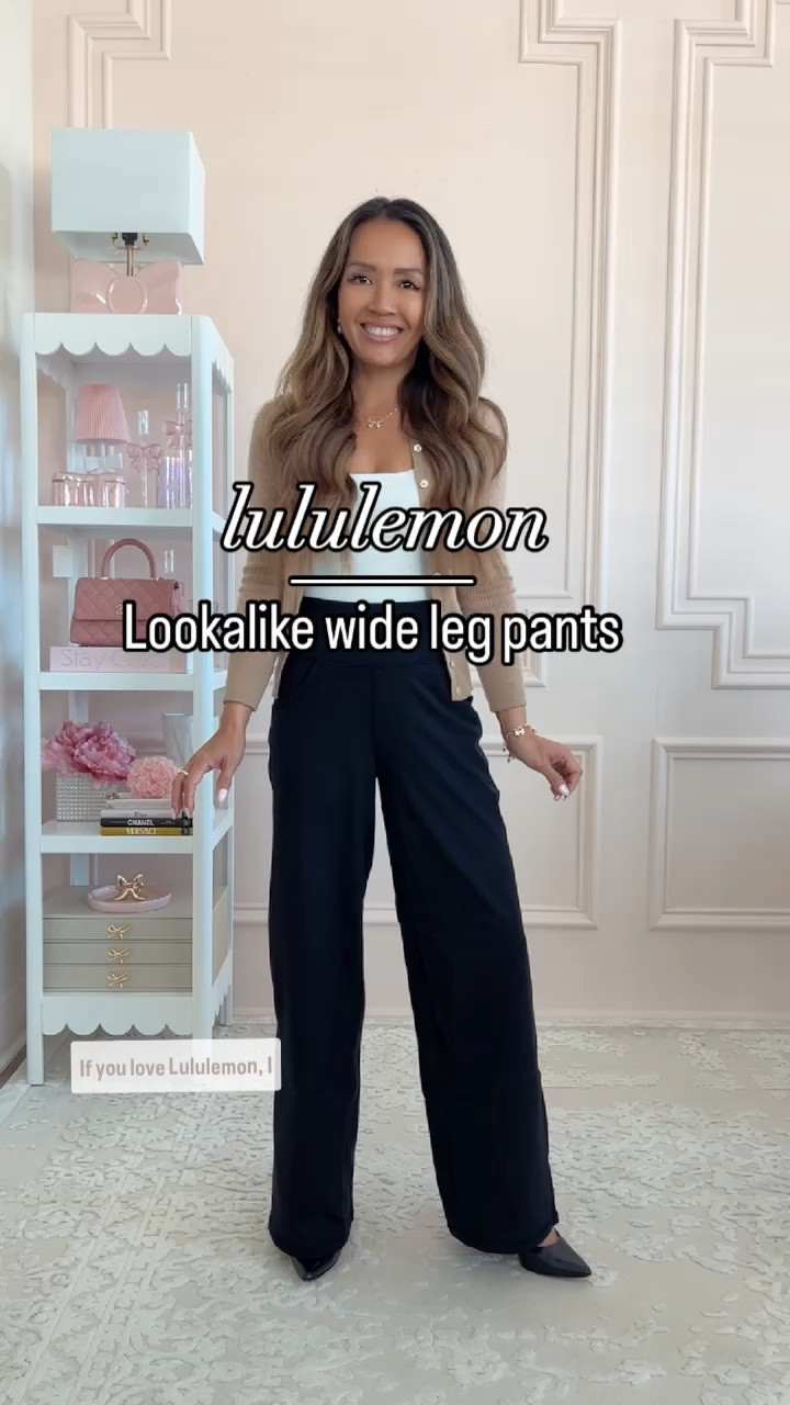 Lululemon lookalike wide leg pants for under $25

wearing xs short 

#LTKFindsUnder50 #LTKWatchNow #LTKActive