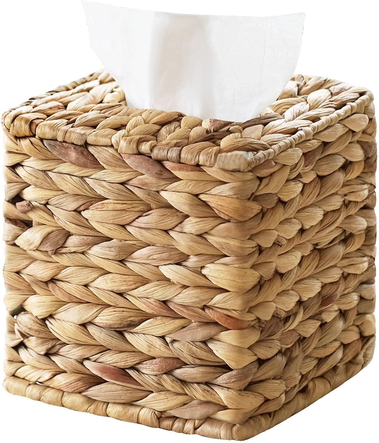 Rattan Tissue Box Cover Square, Wicker Tissue Box Holder Facial Tissues Boxes, Hand Woven Square ... | Amazon (US)