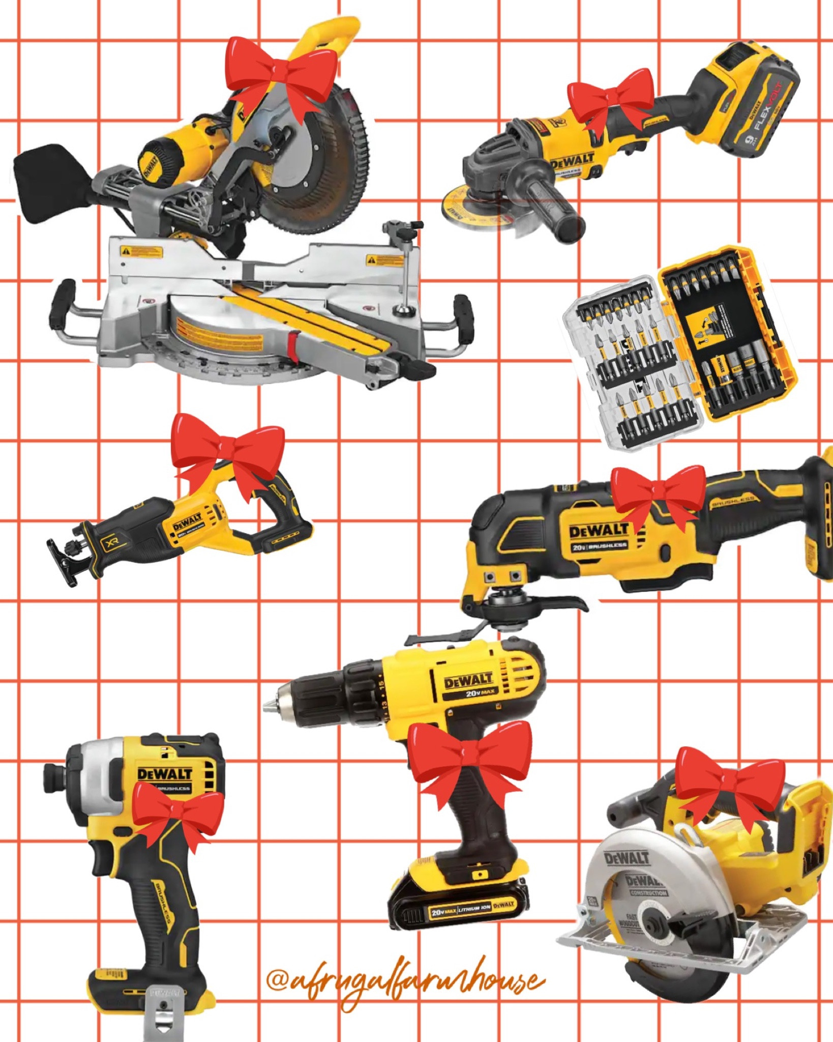 My favorite brand of tool for all things DIY!   I love my Dewalt tools.  #batterypoweredtools #dewalttools #impactdriver #skillsaw #drill #mitersaw #diytools #diy #giftguide 

#LTKmens #LTKGiftGuide #LTKhome