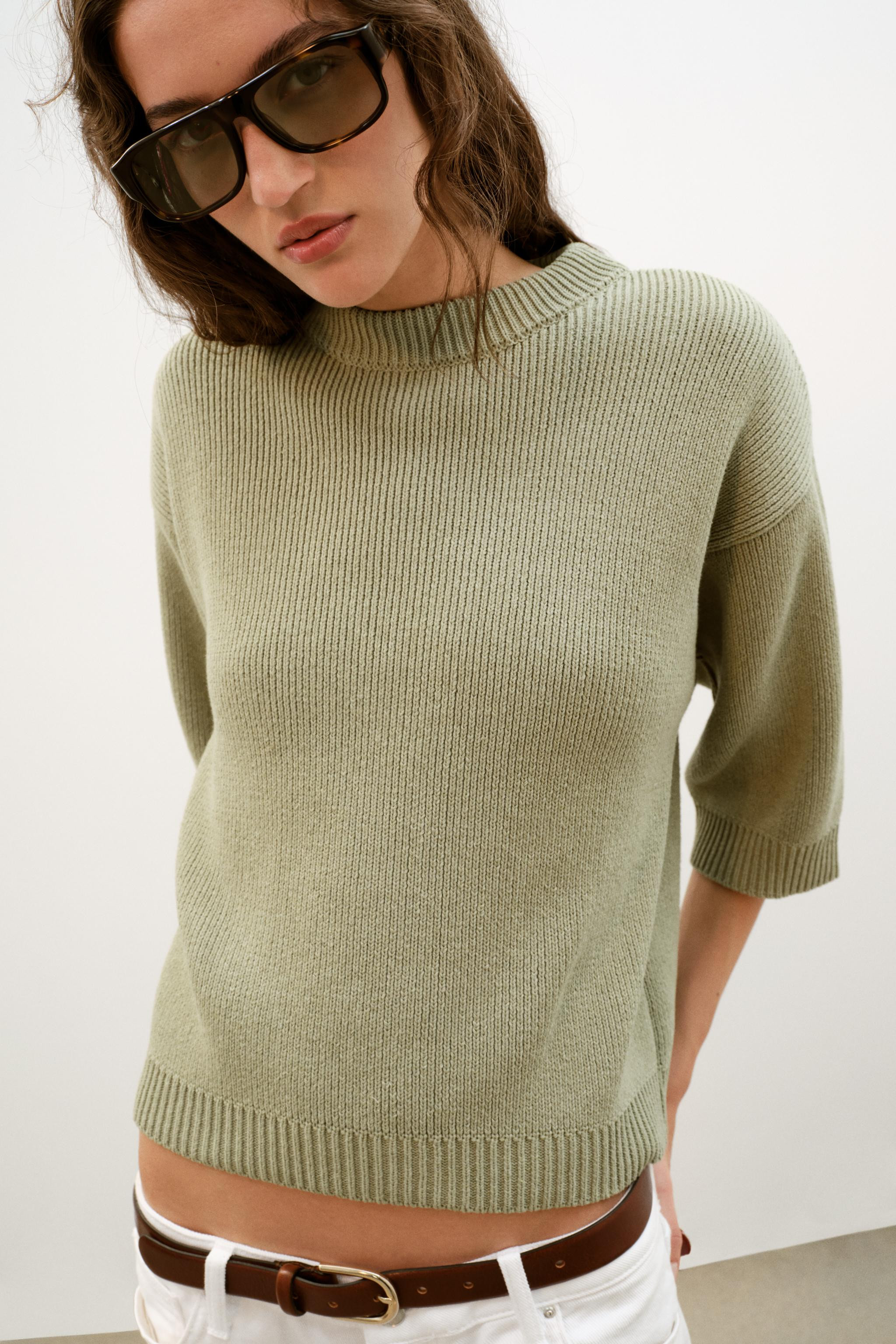KNIT JUMPER WITH SHOULDER PADS | Zara UK