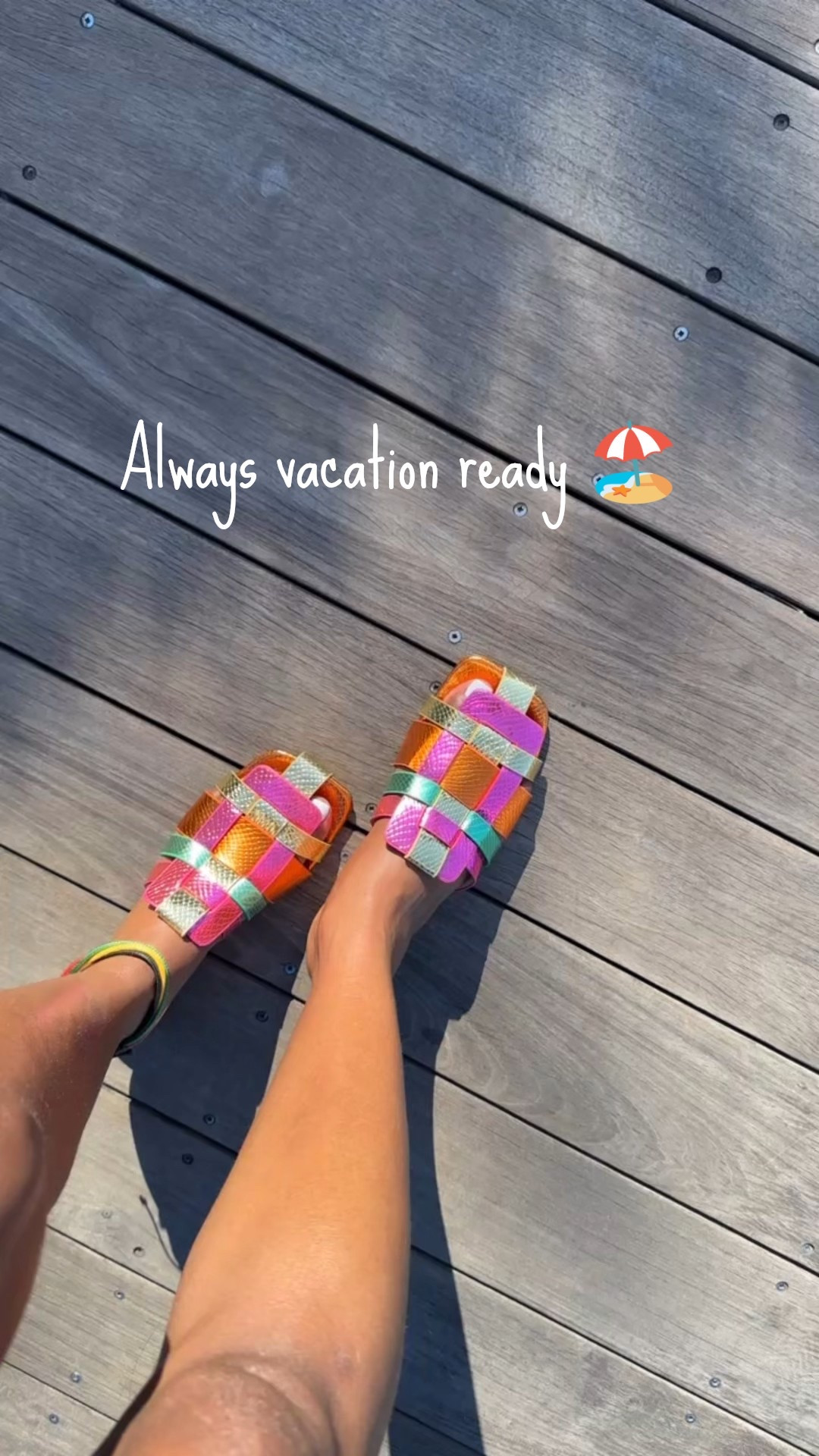 These sandals brighten up any look! 