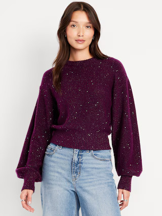 SoSoft Crew-Neck Sequin Sweater | Old Navy (US)