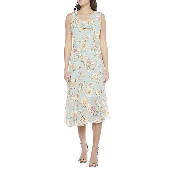 Robbie Bee Sleeveless Floral Midi Fit & Flare Dress | JCPenney