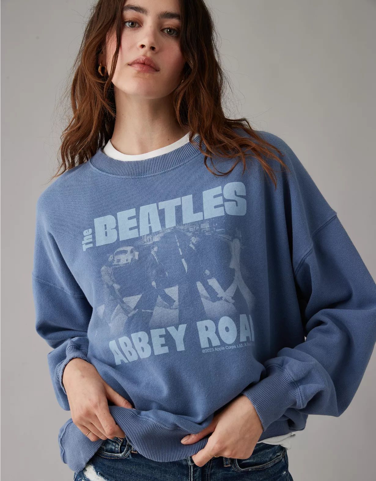 AE Oversized Beatles Graphic Sweatshirt | American Eagle Outfitters (US & CA)