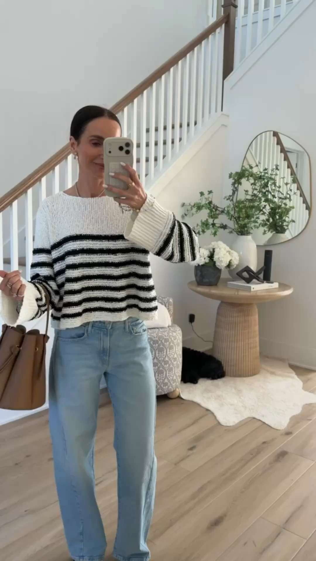 I'm wearing Mother jeans size 25, sweater xs. 20% Off a Regular-Price Purchase $100+ code ANNAB20.

casual style, striped sweater, everyday outfit, spring outfit, annabrstyle

#LTKOver40 #LTKSaleAlert
