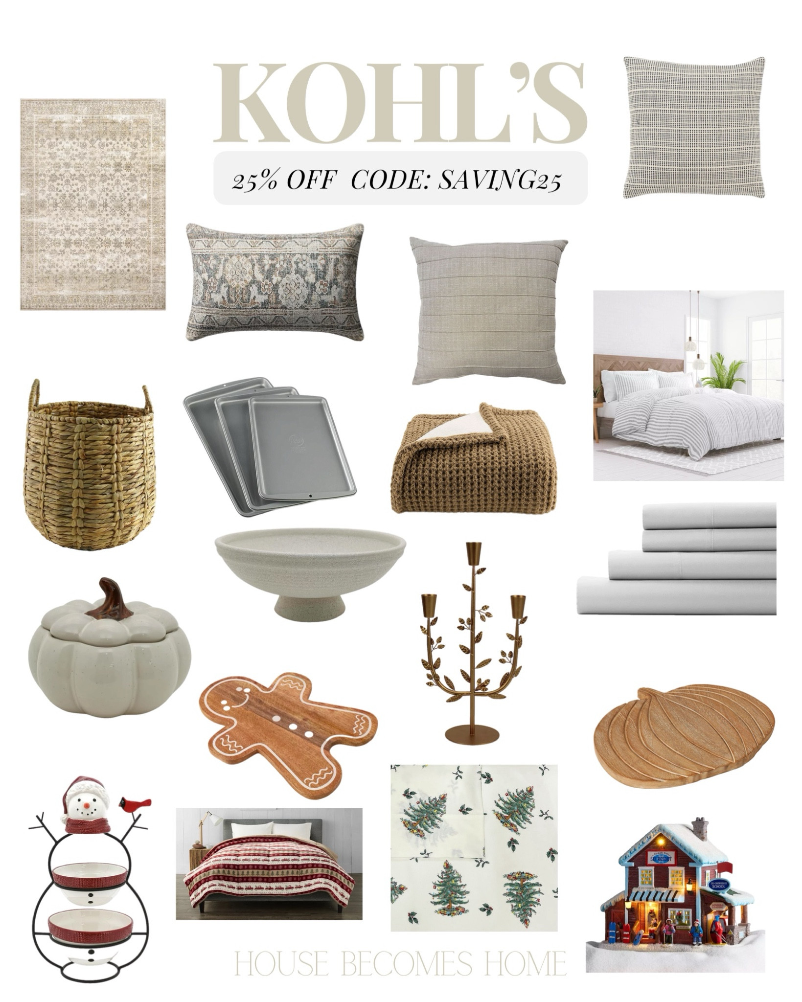 Kohl’s 25% off with code: SAVING25



#LTKHome #LTKSeasonal #LTKSaleAlert