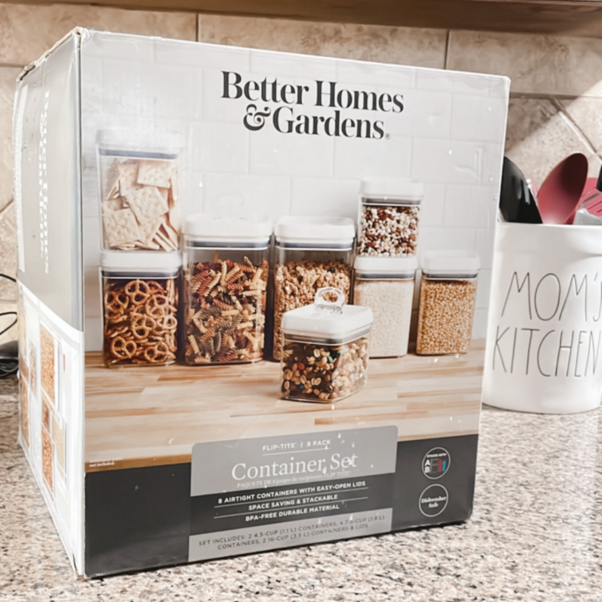 Better Homes & Gardens Flip Tite Food Storage Set, 10 Canisters