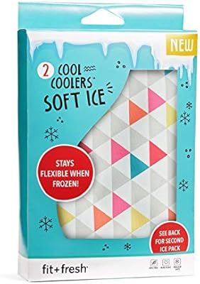 Fit & Fresh Soft Cool Coolers Ice Packs, Set of 2 Flexible Ice Packs for Lunch Boxes, Lunch Bags ... | Amazon (US)