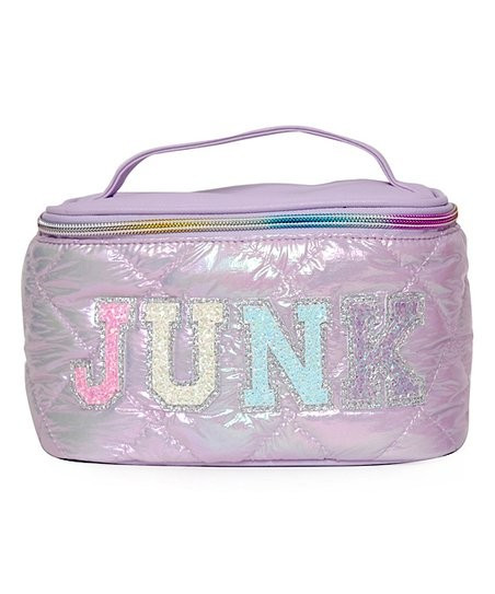 Lavender 'Junk' Quilted Cosmetic Bag | Zulily