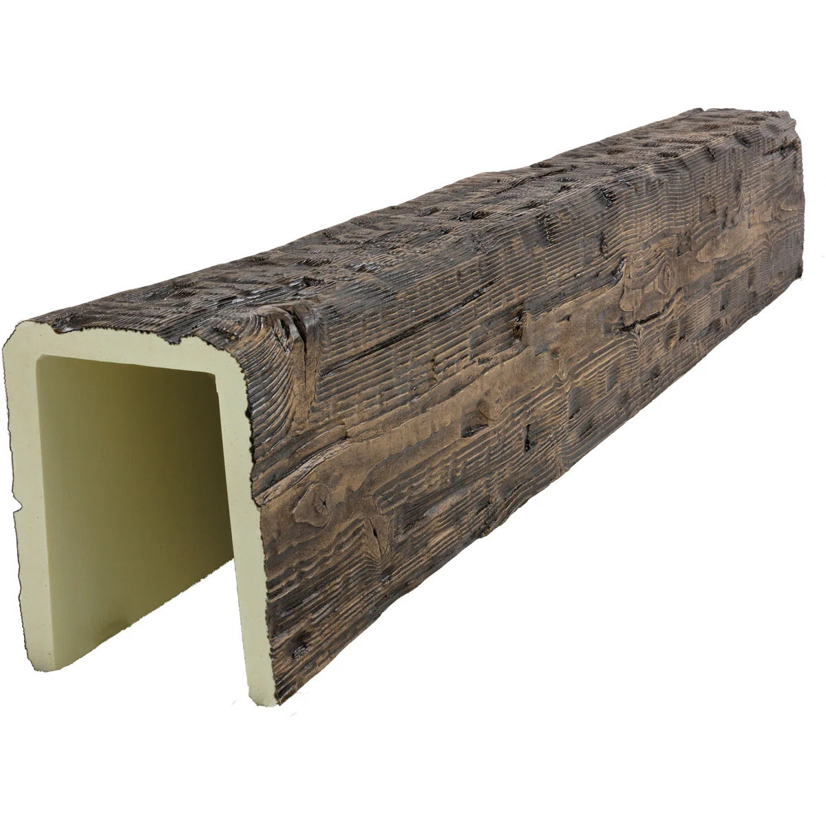 Salvaged Timber HeritageTimber Faux Wood 3-Sided Ceiling Beam (U-Beam) | Wayfair North America