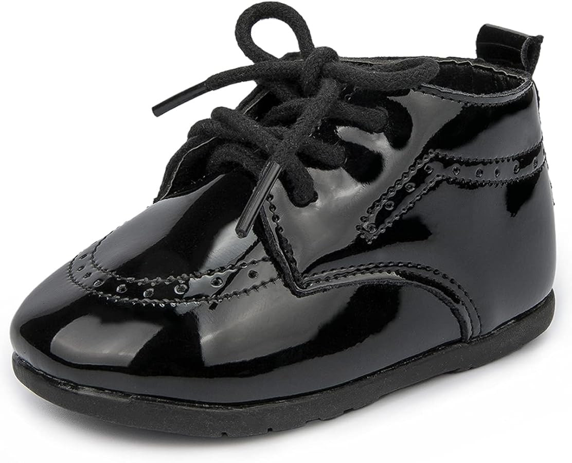 ohsofy Infant Baby Boy Oxford Shoes PU Leather Loafers Rubber and Soft Sole Wedding Dress Shoes T... | Amazon (US)