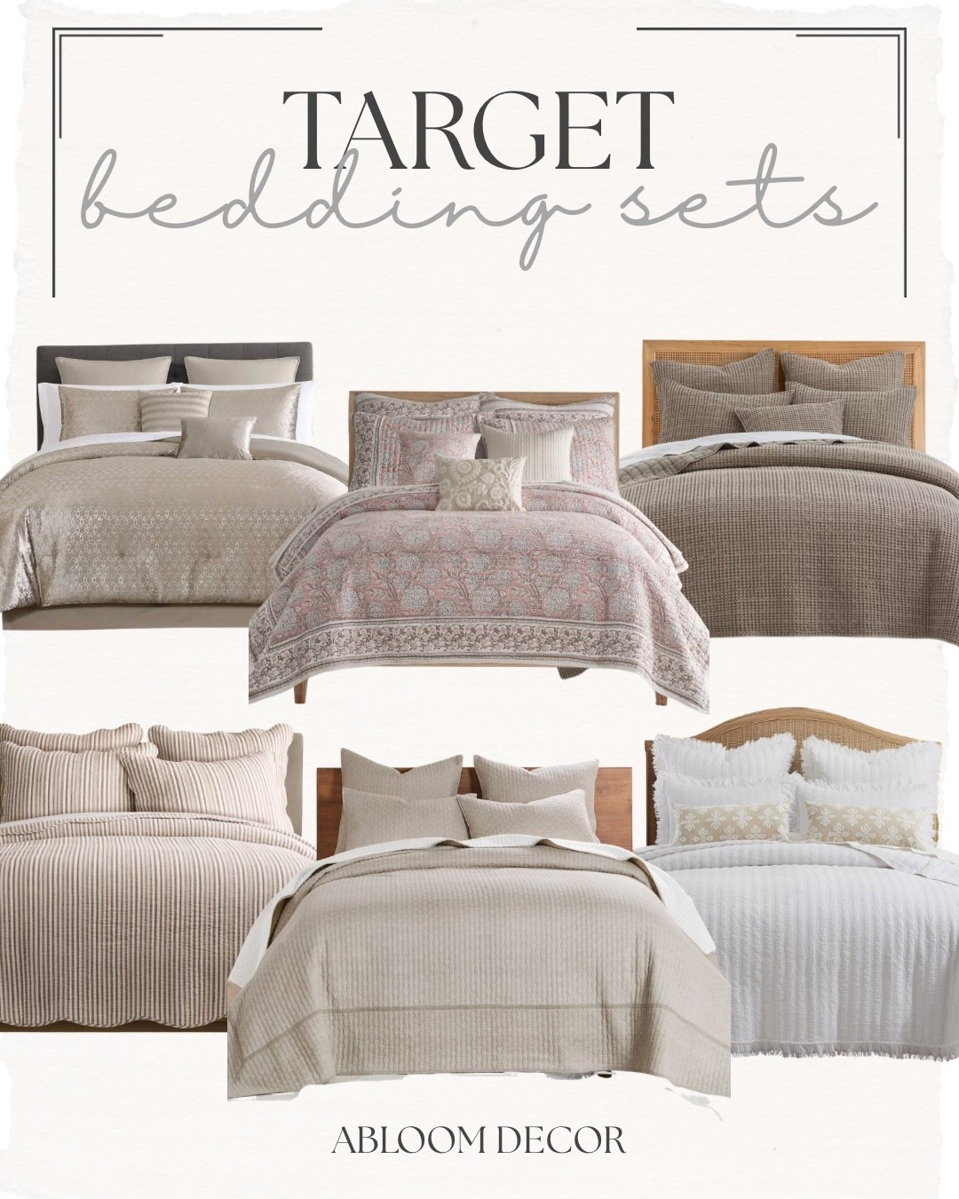 These Target bedding sets are gorgeous. The soft colors are perfect for a relaxing bedroom look.

#LTKHome
