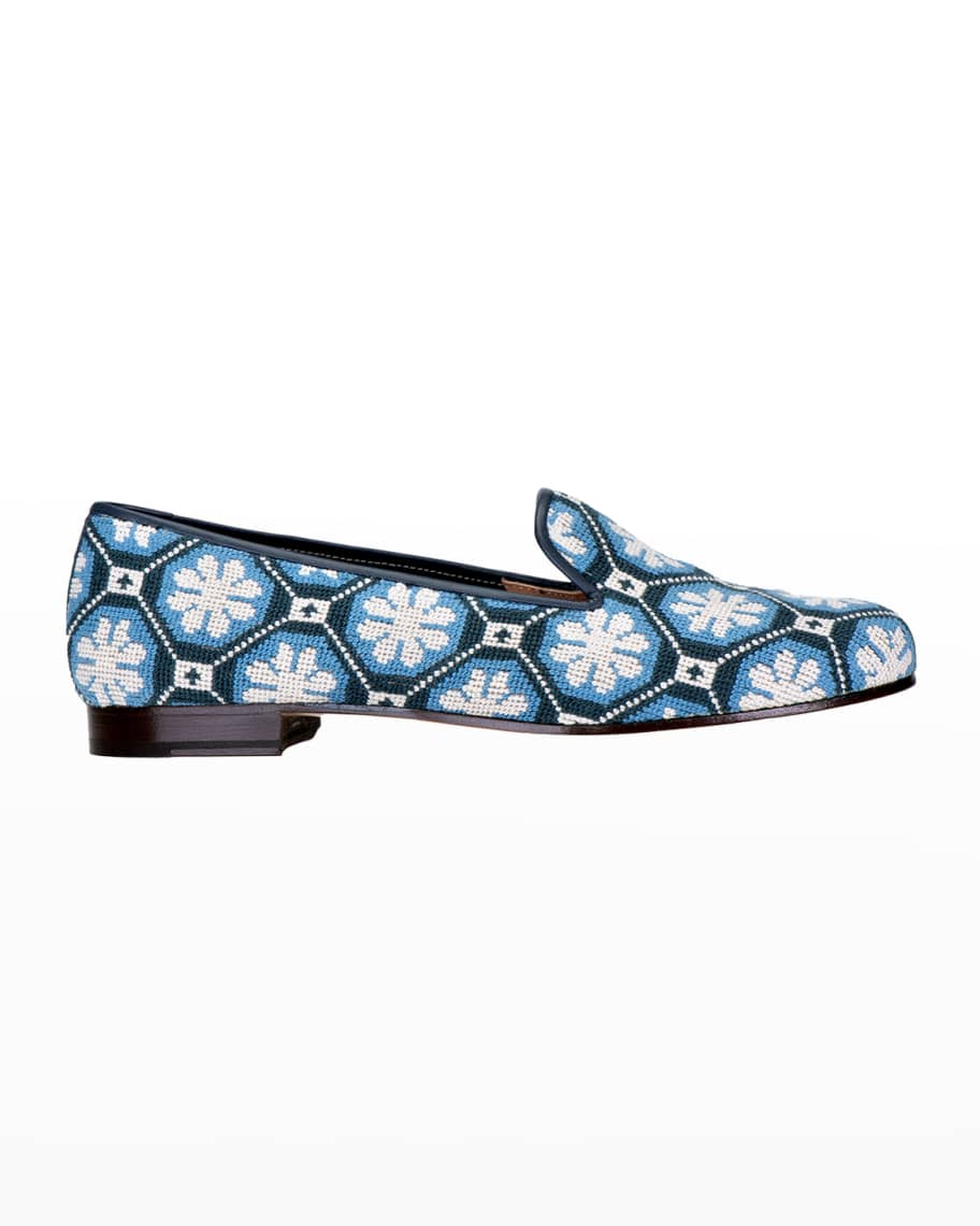 Stubbs and Wootton Kent Embroidered Smoking Slipper Loafers | Neiman Marcus