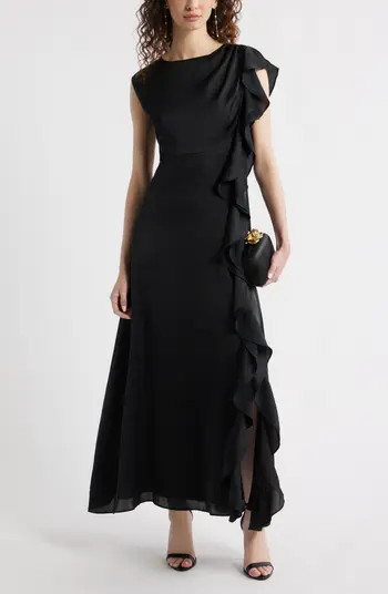 Asymmetric Ruffle A-Line Dress | Nordstrom