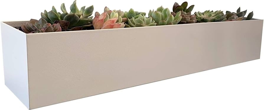 PSOIRGCNH Modern Metal Trough Planter - Rectangle Succulent Planter Box - 32" Window Sill Planter... | Amazon (CA)