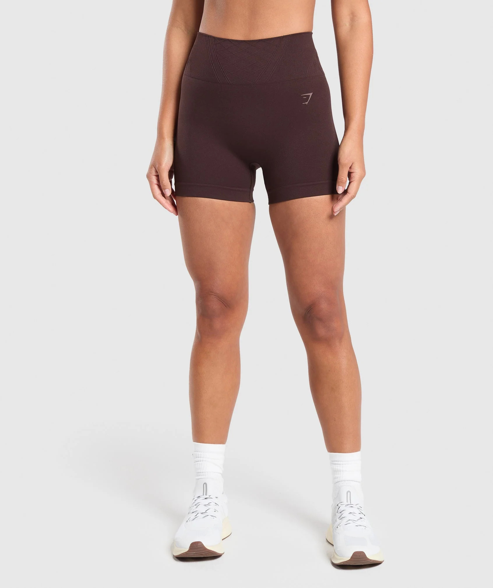 Gymshark Corset Seamless Shorts - Heritage Brown | Gymshark US