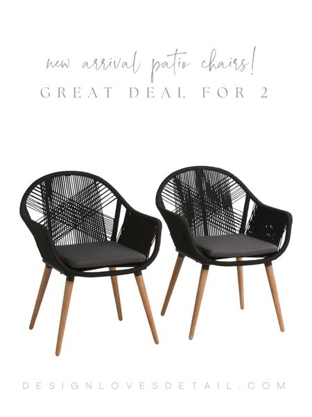 Get ready for patio season!!! These just came in stock— they’re getting the best stuff lately! This is the lowest price I’ve seen for two outdoor rope chairs! So cute around a wood dining table 

#patio #outdoorfurniture  

#LTKSeasonal #LTKhome #LTKsalealert