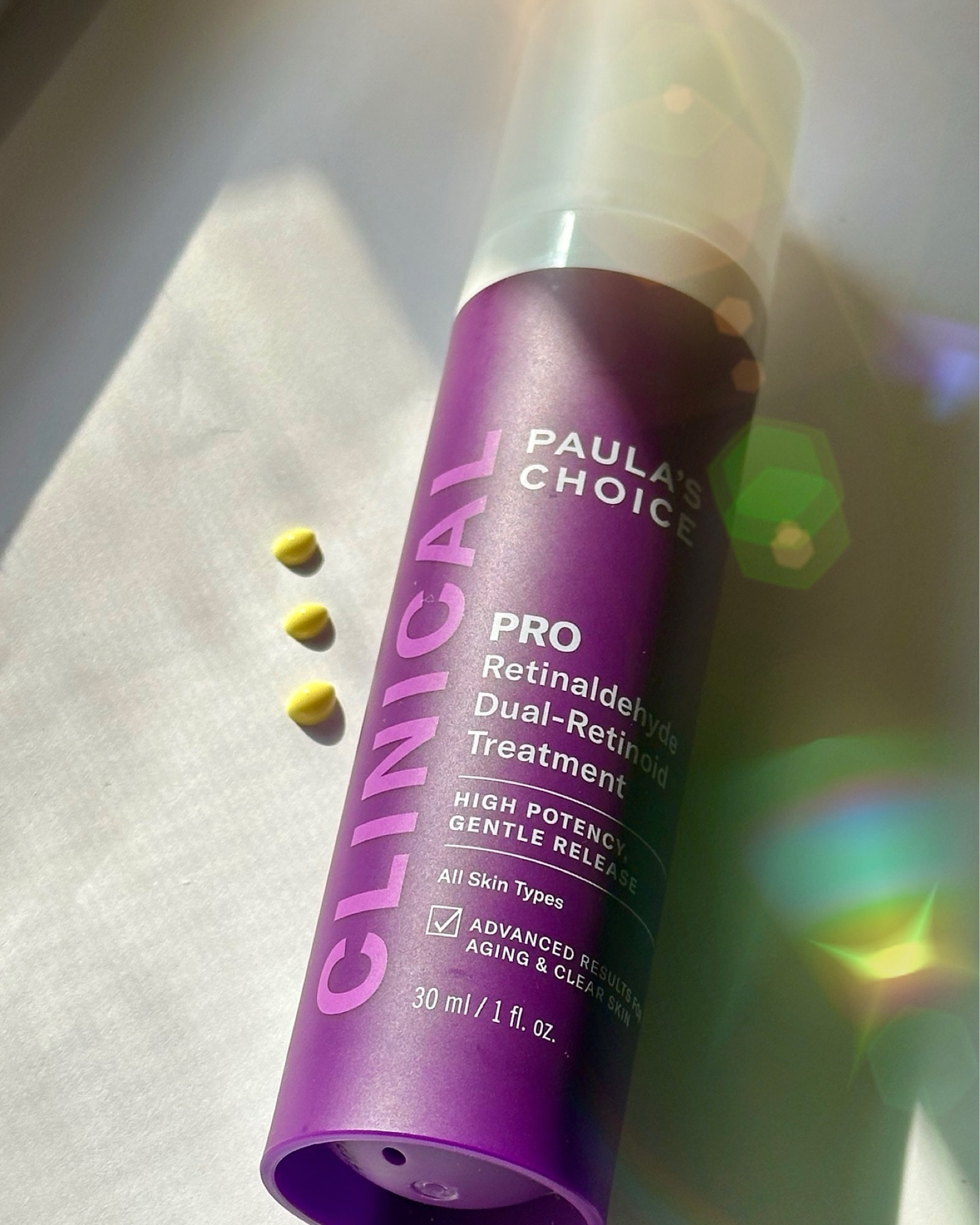 Paula’s Choice sent me this NEWLY Launched RETINALDEHYDE PRO POWER RETINOID.  Thank you @paulaschoice !🫶

I’ve been using it for almost a week now.  I suggest you start at least 3x a week and gradually increase frequency to every night as tolerated.  This is gentle,  lightweight and the yellow formula doesn’t have a scent on it.  I noticed an improvement on the texture of my skin.  This is clinically proven to improve skin texture + luminosity* If you have skin concerns such as loose of firmness, wrinkles and breakout, try this gentle RETINALDEHYDE which is closest to prescription-strength retinoid that promises to deliver advanced results with minimal irritation. 

What it is:
This high-potency, clinically proven formula delivers derm-level results for smooth, glowy skin-no irritation & no prescription needed.
🍃0.1% Retinaldehyde supports cell turnover
🌱0.16% Adapinoid ® minimizes dryness & irritation

Get clear, luminous skin without the irritation.
🛍️Available on PaulasChoice.com
+ Sephora (U.S. only)

———
*Based on an independent clinical study with 44 subjects after 8 weeks.