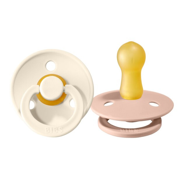 BIBS Pacifier 2 Pack - Blush / Ivory Size 0-6 Months | Indigo (CA)