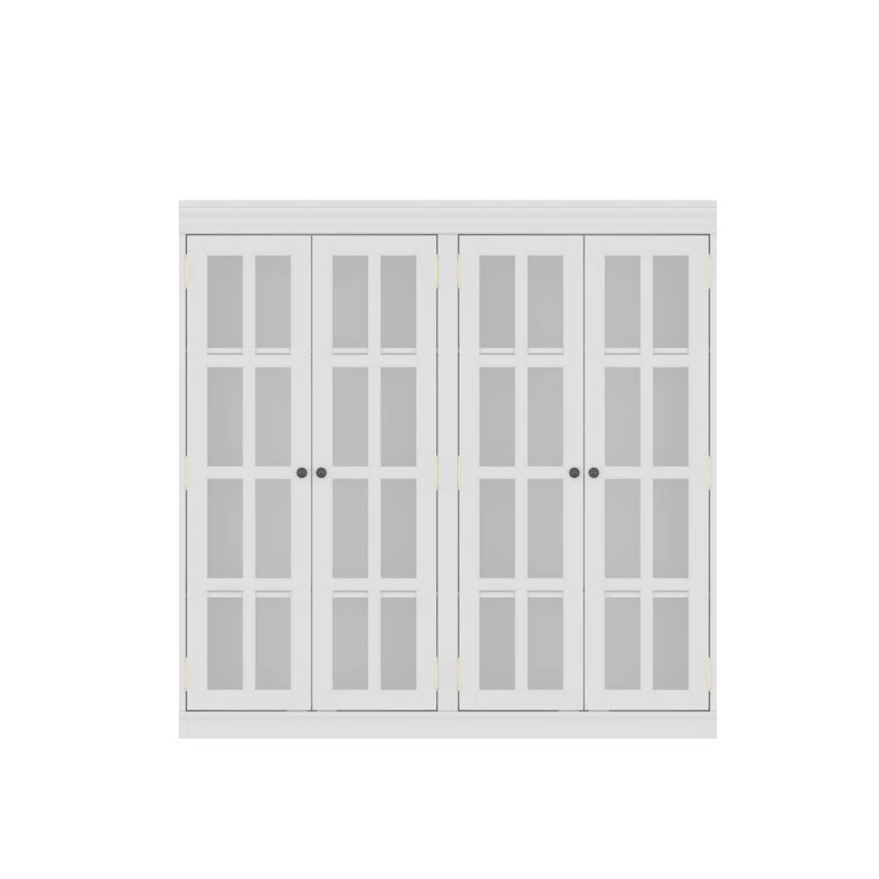 47.2 '' Four-Layer Square Combatable Bookcase With Glass Doors | Wayfair North America