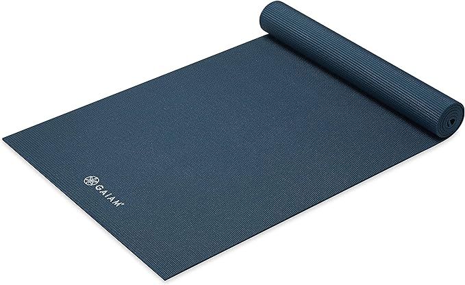 Amazon.com : Gaiam Solid Color Yoga Mat, Non Slip Exercise & Fitness Mat for All Types of Yoga, P... | Amazon (US)