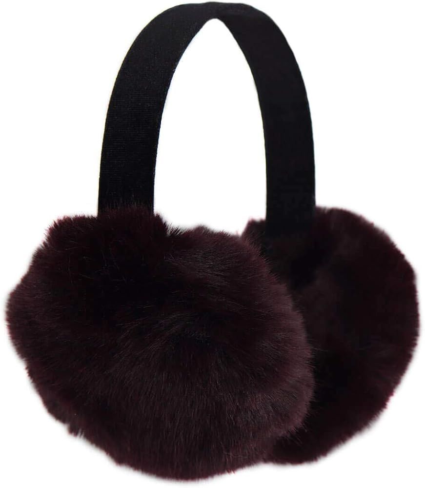 surell Faux Mink Women’s Earmuff with Velvet Band - Fake Fur Ear Warmer - Thick Plush Outdoor H... | Amazon (US)