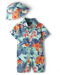 Baby Boys Matching Family Tropical Romper Outfit Set - multi clr | The Children's Place