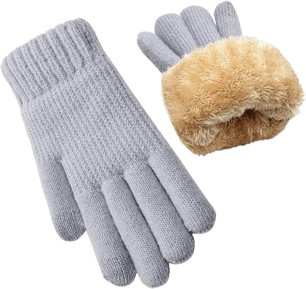 Hopsooken Winter Gloves for Women Touchscreen Warm Thermal ladies Wool Fleece Lined Cable Knit Gl... | Amazon (CA)