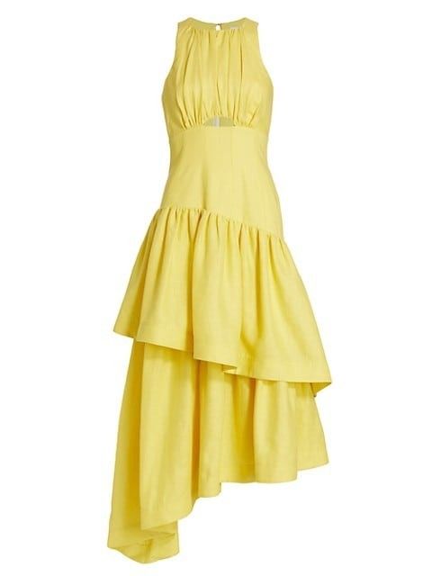 Aje- Yellow Dress- Spring Wedding Guest | Saks Fifth Avenue
