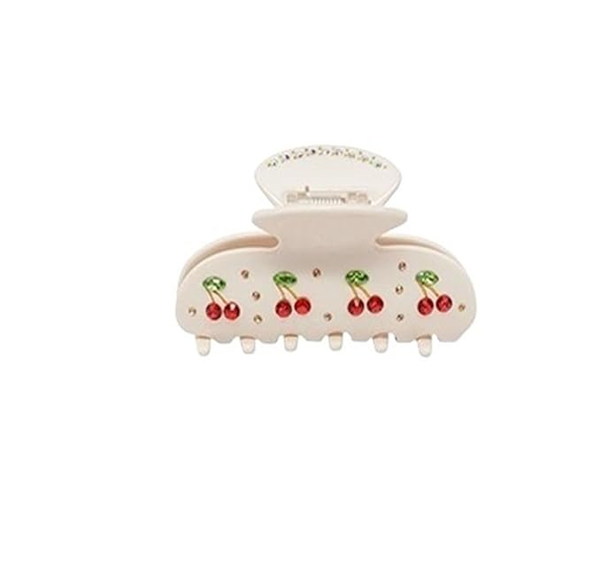 Cute Cherry Hair Clips，Compatible For Women Rhinestone Fruits Floral Bow Butterfly Acetate Claw... | Amazon (US)