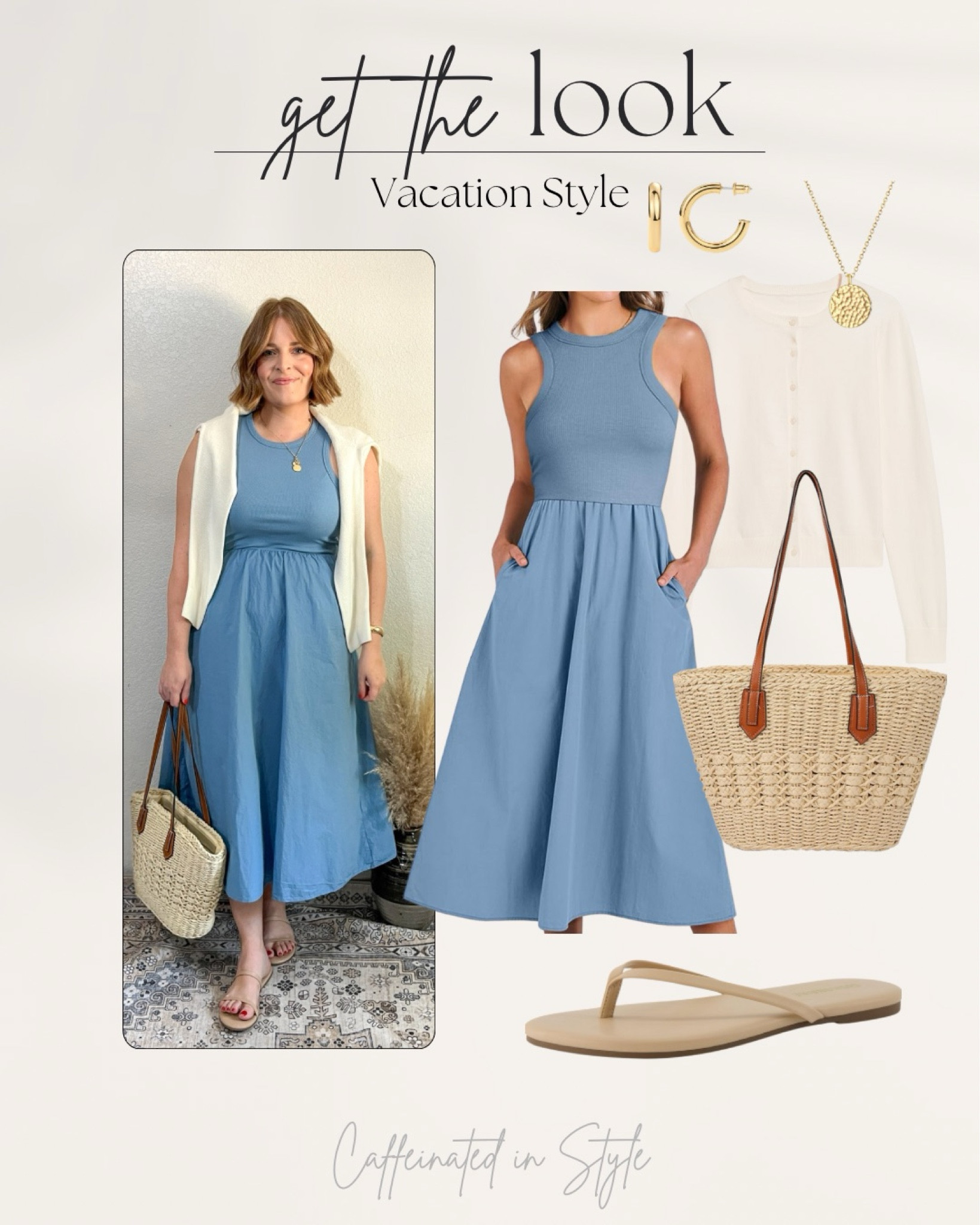 Vacation Style// I have this dress in multiple colors-flattering and so versatile! Wearing L (tts)

#LTKStyleTip #LTKMidsize #LTKSeasonal