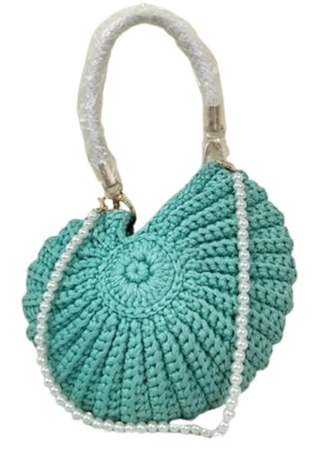Amazon.com: Handmade Crochet Tote Bag Seashell Purse for Women Boho Shell Handbag Crossbody Shoul... | Amazon (US)