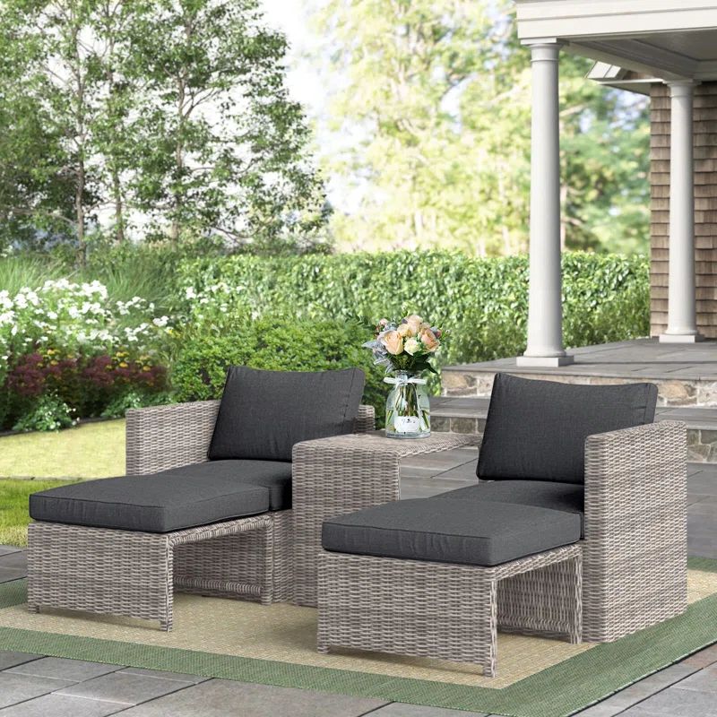 Morland 4 - Person Outdoor Seating Group with Cushions | Wayfair North America