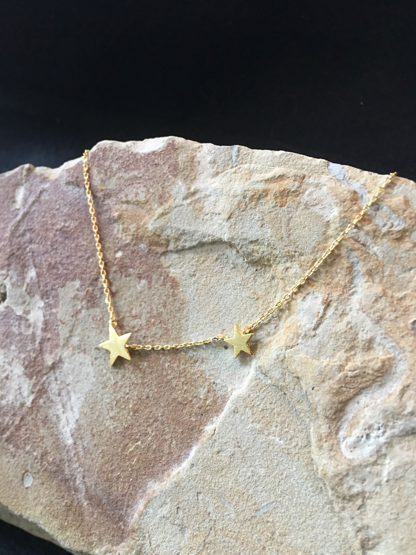 Star Necklace double star necklace stars necklace superstar necklace  silver star  necklace gold ... | Etsy (US)